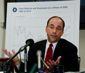 Then-Congessional Budget Office Director Douglas Holtz-Eakin, Tuesday, Sept. 7, 2004 in Washington. "Obama's massive $814 billion stimulus increased spending 'is spread all through the budget,' says Holtz-Eakin. Green jobs, infrastructure, health information technology, aid to states -- it's all in there, billions in increased spending," writes Examiner columnist Byron York. (AP Photo/Pablo Martinez Monsivais) Then-Congessional Budget Office Director Douglas Holtz-Eakin, Tuesday, Sept. 7, 2004 in Washington. "Obama's massive $814 billion stimulus increased spending 'is spread all through the budget,' says Holtz-Eakin. Green jobs, infrastructure, health information technology, aid to states -- it's all in there, billions in increased spending," writes Examiner columnist Byron York. (AP Photo/Pablo Martinez Monsivais)